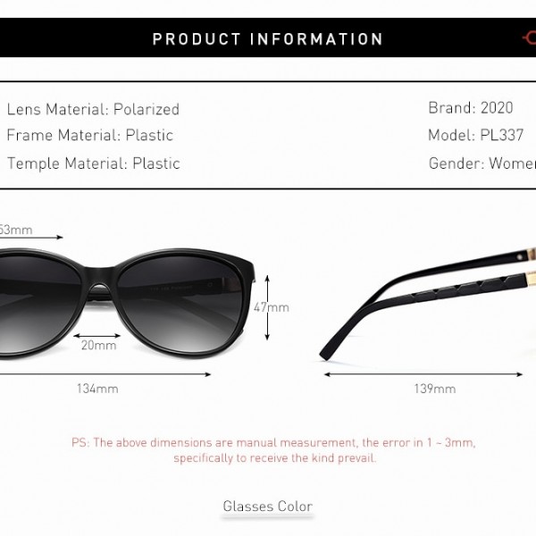 20/20 Brand Design Women Cat eye Sunglasses Female Retro Style Polarized Glasses Shades UV400 Oculos de sol Feminino PL337