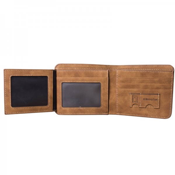 Men Wallet Leather ID Credit Card Holder Clutch Wallet Luxury Brand Wallet Frosted Short Wallets 2019 Men Wallet pocket