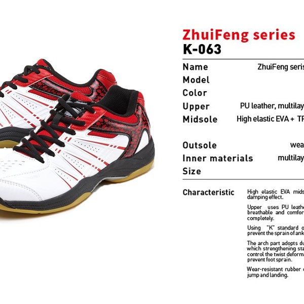 Kawasaki Professional Badminton Shoes 2019 Breathable Anti-Slippery Sport Shoes for Men Women Sneakers K-063