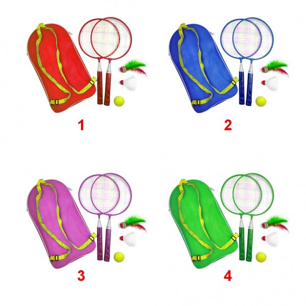 1 Set Outdoor Games With Shuttlecock Child Sport Educational Badminton Tennis Set Kid Baby Badminton Racket With Backpack