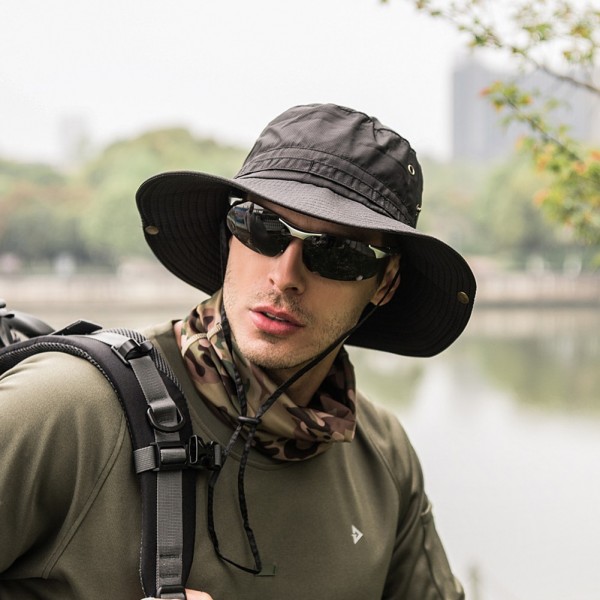 Hunting Foldable Wide Brim Quick Dry Sunhat Fisherman Men Women Outdoor Fishing Bucket Hat Summer Camping Breathable