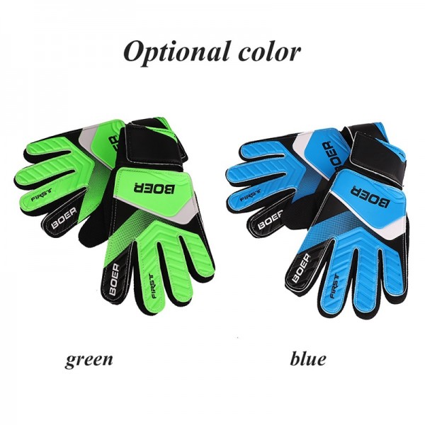 Full Finger Goalie Gloves Boys Girls Rubber Anti Slip Wrist Wrap Soccer Football Apparel Accessories For Goalkeeper For Children