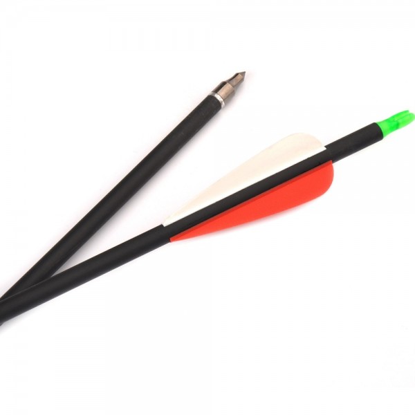 6 Pcs Mixed Carbon Arrow 28/30 Inches Spine 500 Diameter 7.8mm for Compound / recurve Bow and Arrow Archery Shooting