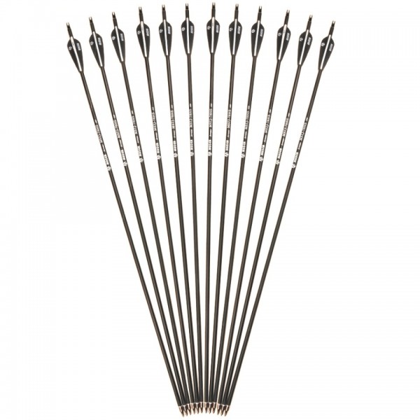 6 pcs  32 inch Backbone 500 Carbon Arrow with Black and White color for Recurve / Compound Bows Archery Hunting