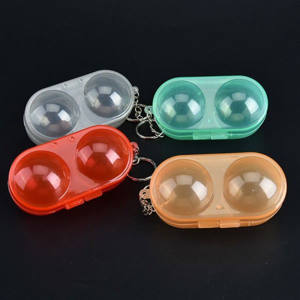 One Piece Plastic Table Tennis Ball Container Box Case Ping Pong Ball Storage Box With Keychain Accessories Gift Random