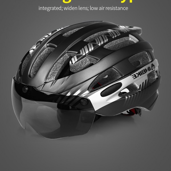 INBIKE Cycling Helmet with Glasses (1 Lenses) Ultralight MTB Bicycle Helmet Men Women Mountain Road Women casco Specialiced ​​Bicycle Helmets