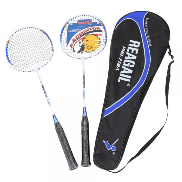 Lightweight Badminton Set 2Pcs/Set Durable Aluminium Alloy Training Badminton Racket Racquet with Carry Bag Sport Equipment