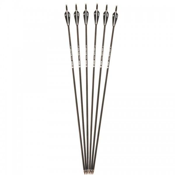 6 pcs  28/30 inch Backbone 500 Carbon Arrow with Black and White color for Recurve / Compound Bows Archery Hunting