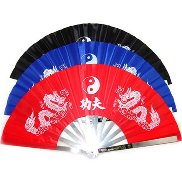 Martial Arts Weapon Stainless Steel Tai Chi Fan Fitness Kung Fu Fan Tai Chi Martial Arts Performance Fan