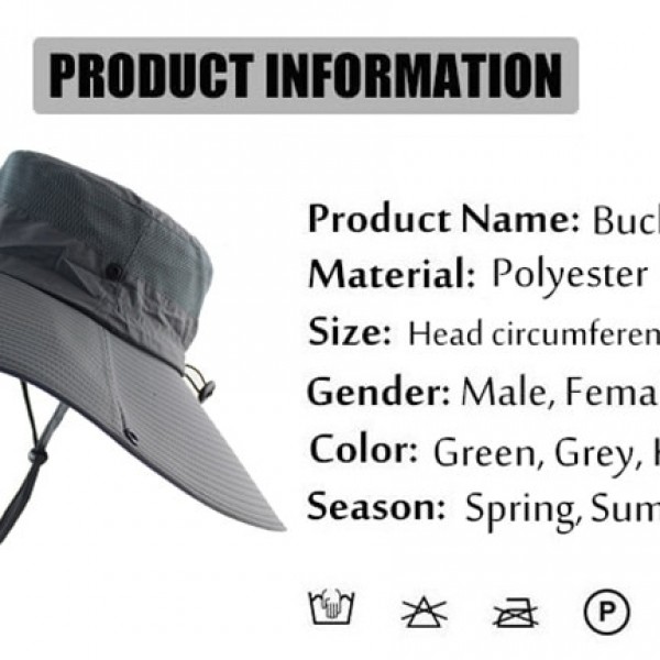 14cm Super Long Wide Brim Bucket Hat Breathable Quick Dry Men Women Boonie Hat Summer UV Protection Cap Hiking Fishing Sun Hat
