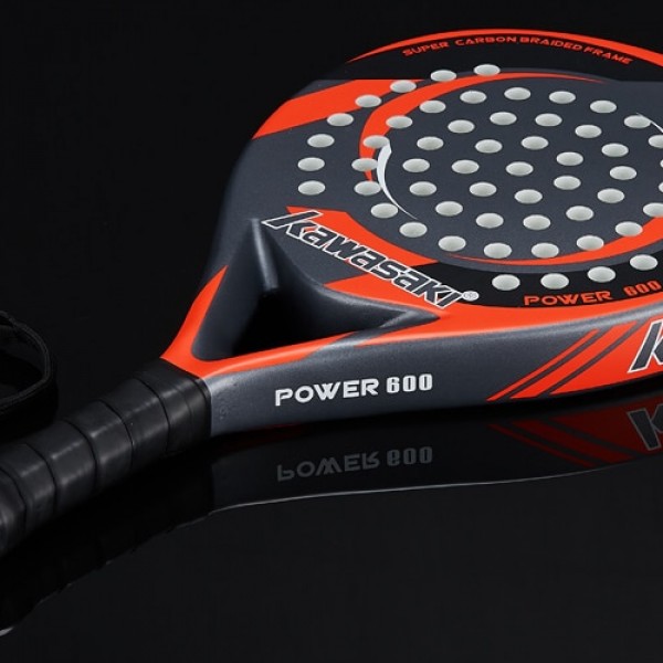 Kawasaki Brand Padel Tennis Carbon Fiber Soft EVA Face Tennis Paddle Racquet Racket with Padle Bag Cover
