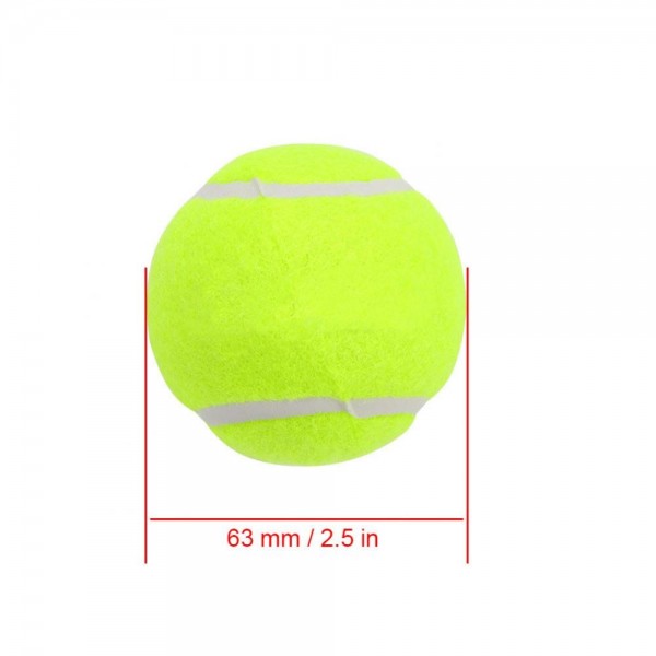 3Pcs Professional Rubber Tennis Ball High Resilience Durable Tennis Practice Ball for School Club Competition Training Exercises