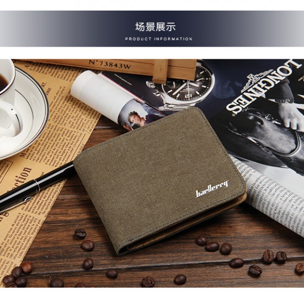 Hot Sale Fashion Men Wallets Quality Soft Linen Design Wallet Casual Short Style 3 Colors Credit Card Holder Purse Free shipping