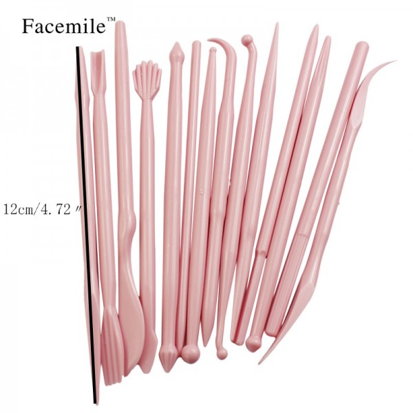 Facemile Cake Carved Group 14 Pink Fondant Cake Sugar Flower Sculpture Group Shaping Baking DIY Tools Mold 03044