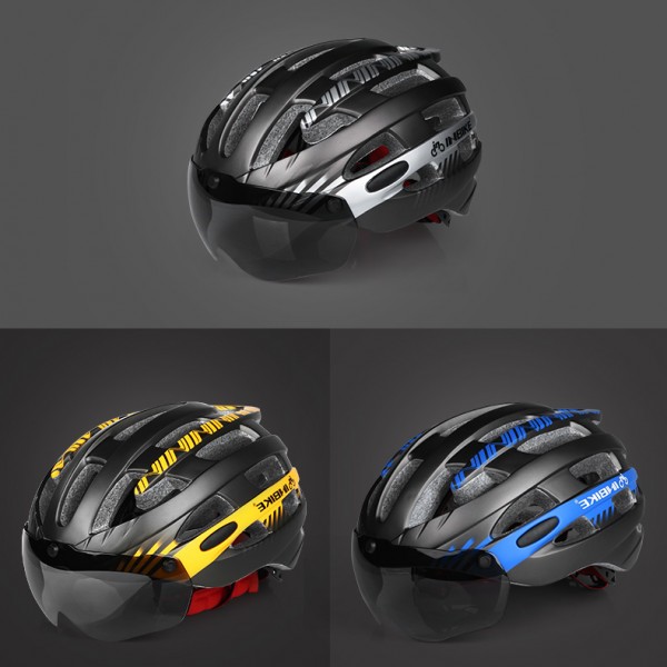 INBIKE Cycling Helmet with Glasses (1 Lenses) Ultralight MTB Bicycle Helmet Men Women Mountain Road Women casco Specialiced ​​Bicycle Helmets