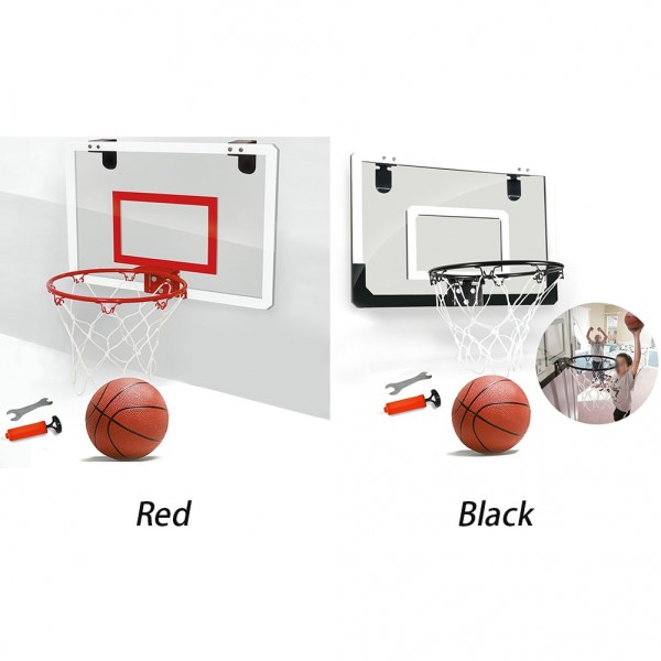 Mini Basketball Hoop Set Shatterproof Backboard Punch Free Rebounds With Ball Wall Hanging Children Steel Rim Toy Sports Office