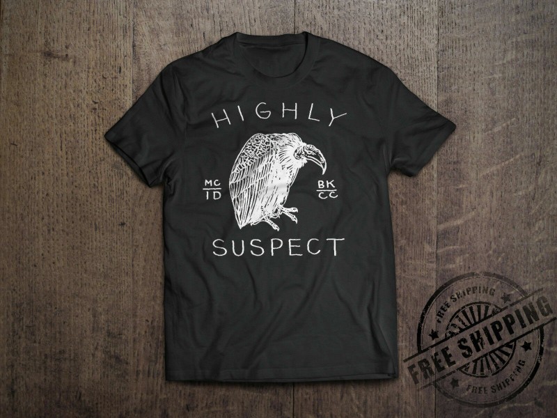 Highly Suspect Logo Rock Band Men's Black T Shirt