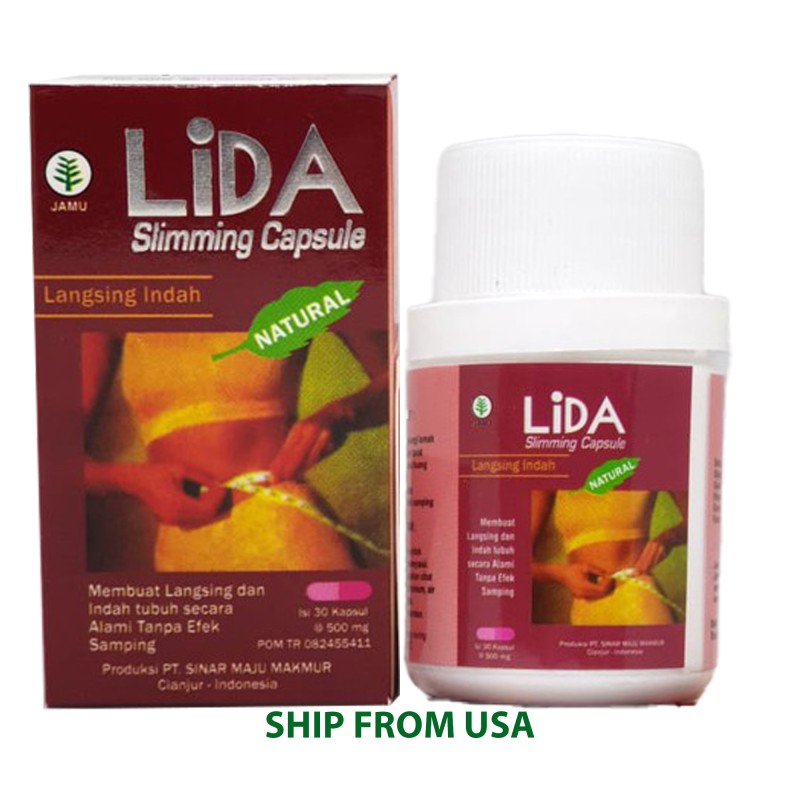 LIDA - Herbal Slimming Capsules - Quick Diet Reducing Body Fat and Lose Weight Fast
