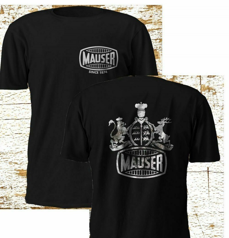MAUSER FIREARMS Logo On Black  T Shirt