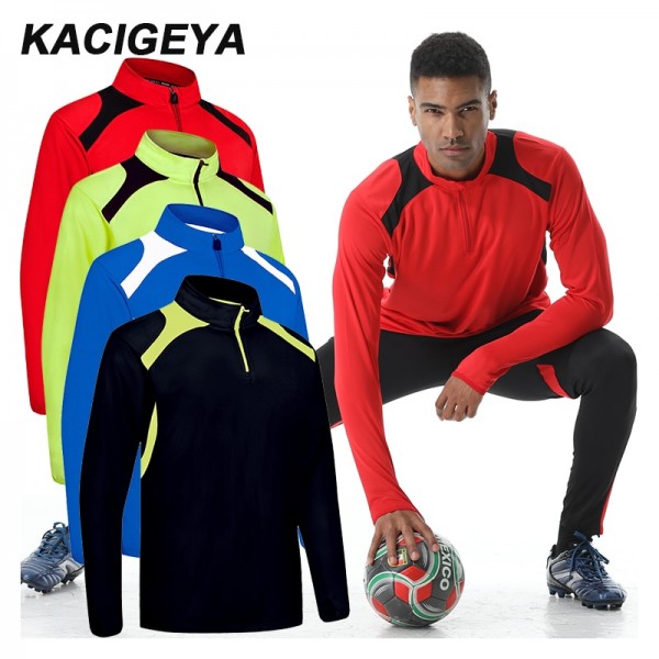 Men Football Shirts 2019 Sport Long Sleeve Soccer S-4XL Training Jersey Breathable Quick Dry Jogging Man Running Gym Tee