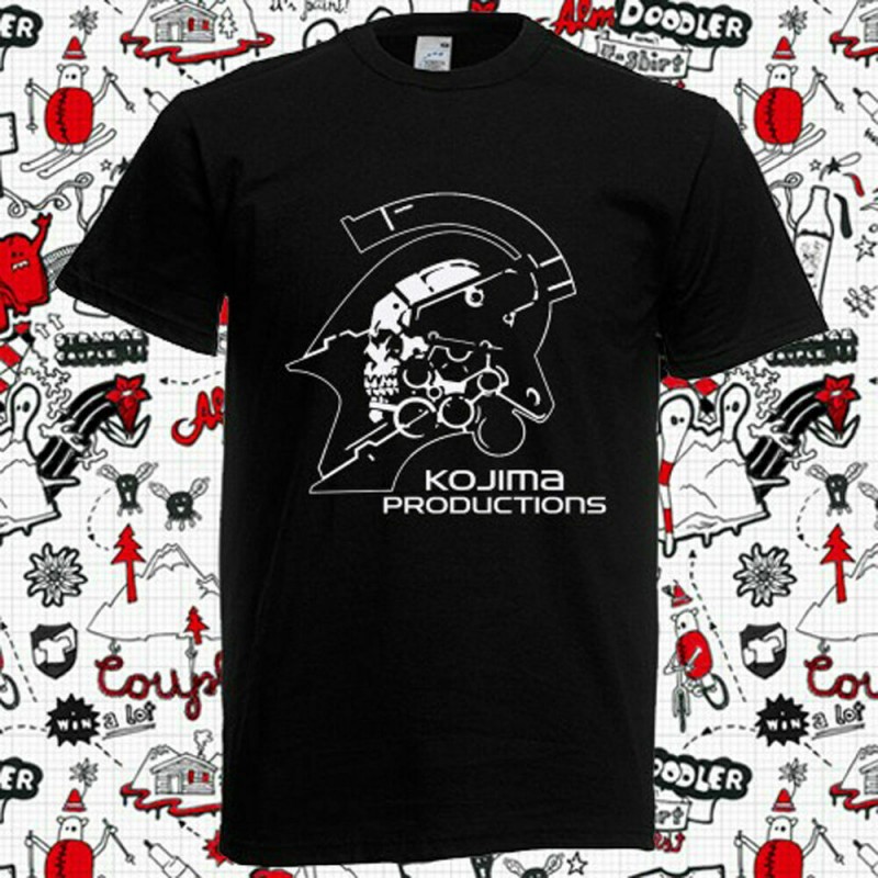 Metal Gear Hideo Kojima Productions Men's Black  T Shirt