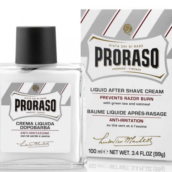 Proraso Liquid After Shave Cream Prevents Razor Burn 3.4 oz / 100 ml
