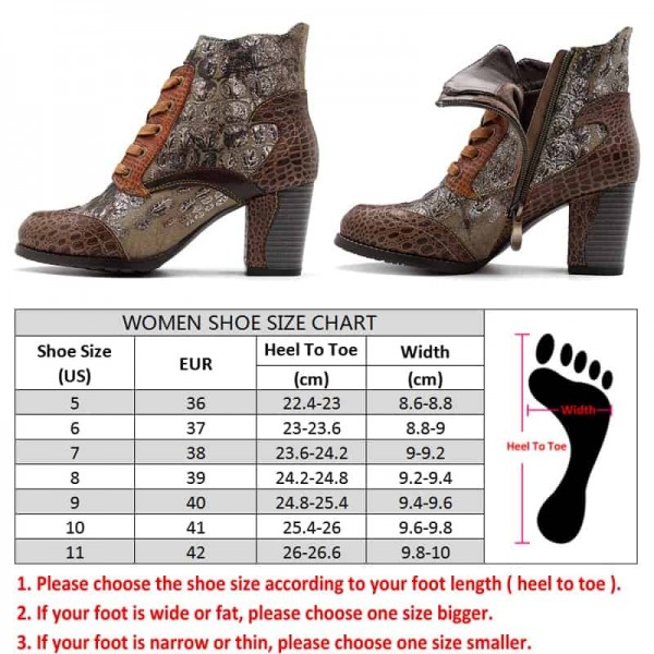 Socofy Retro Winter Women Boots Genuine Leather Splicing Knight Ankle Boots For Women Shoes Woman Autumn Block High Heels Botas