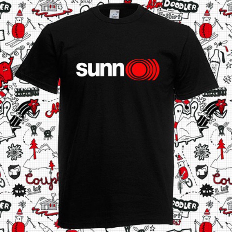 Sunn O))) Band Red Logo Metal Rock Band Men's Black T Shirt