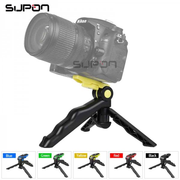 Supon 5 Colors Options Foldable Tripod Stand Stabilizer steady Handheld Grip for Phone for Camera Canon Nikon Sony Video DV DSLR