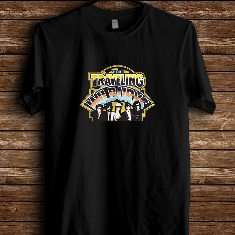 Traveling Wilburys logo Black  T Shirt