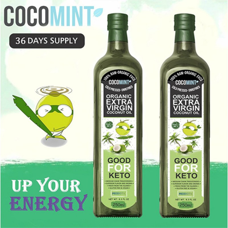 Coconut Oil-VCO Virgin Coconut Oil - Unrefined 100% 250ML - Lowers Bad Cholesterol Levels - Heart Health - Prevent Diabetes