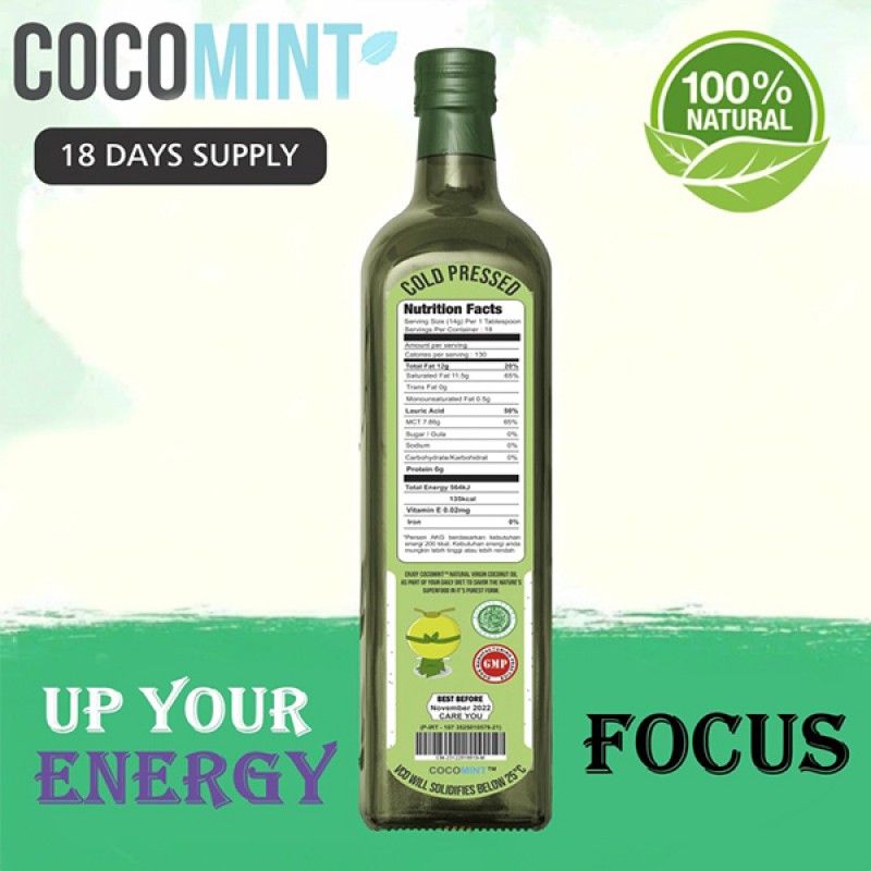 Coconut Oil-VCO Virgin Coconut Oil - Unrefined 100% 250ML - Lowers Bad Cholesterol Levels - Heart Health - Prevent Diabetes