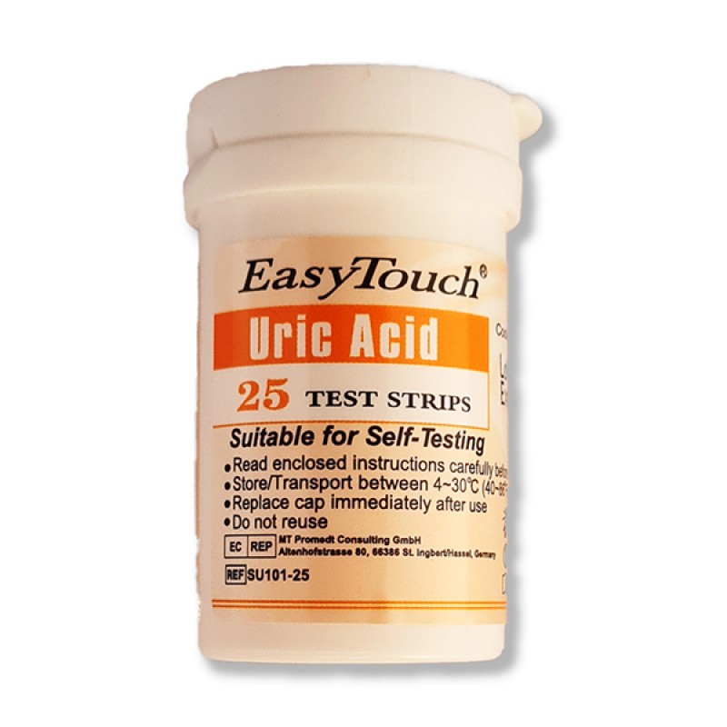 EasyTouch Blood Uric Acid Test Strips - 25 Test Strips Refill - for Easy Touch GCU Meter