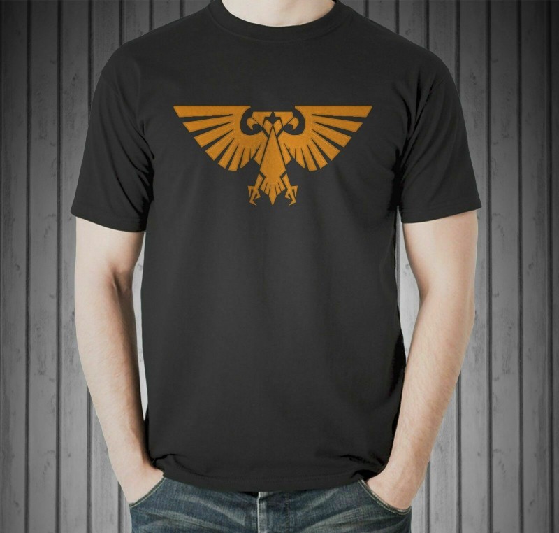 Warhammer 40000 Imperial Guard Eagle Warham Men's Black T Shirt