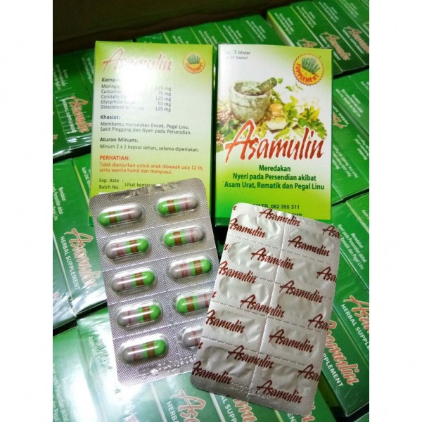 Best Deal: 6 Boxes of Asamulin for rheumatics Muscle Pain - 180 Capsules