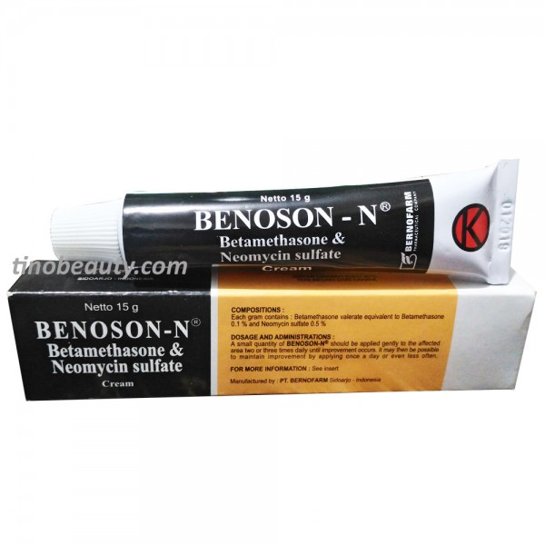 Benoson N - Betamethasone Neomycin Sulphate Skincare Cream For Itching Redness Psoriasis Dermatitis and Eczema