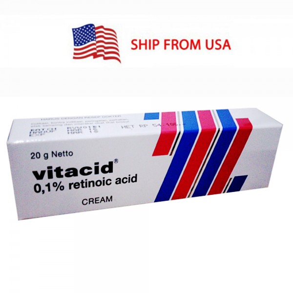 3 x Vitacid Retinol Vitamin A Cream 0.1%  For Acne Scars Treatment