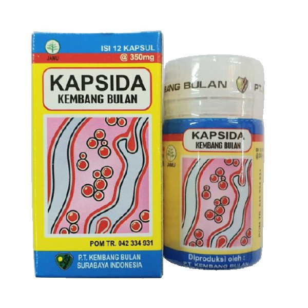 Capsule HS Kembang Bulan 12 capsules/items, medicine for itching & acne 350mg