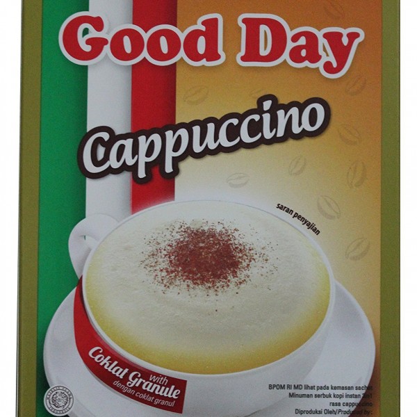 GOOD DAY CAPPUCINO – Foamed Creamy Coffee with Granule Chocolate Coffee Bag 750 Gram (26.45 Oz) 30-ct @ 25 Gram