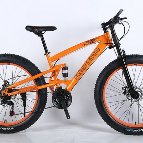 Running Leopard 7 Speed 26x4.0 Fat bike Mountain Bike Snow Bicycle Shock Suspension Fork Free delivery Russia bicycle