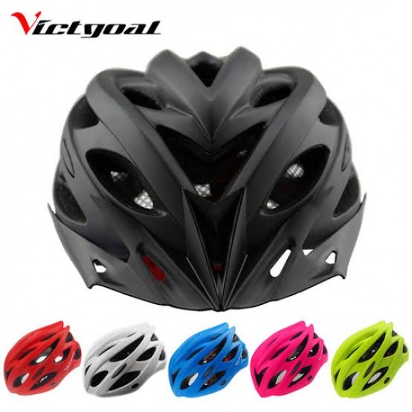VICTGOAL Cycling Helmets Matte Black Men Women Cycling Helmet Back Light MTB Mountain Road Bike Integrally molded Cycling Helmets
