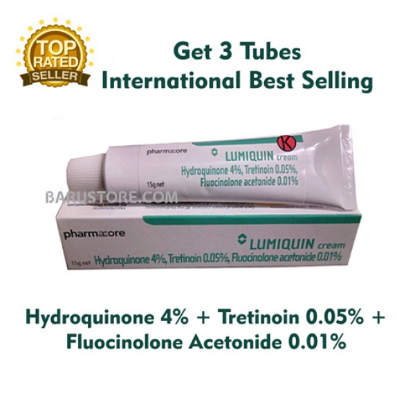 3 Tubes x Lumiquin Cream Hydroquinon + Tretinoin for Melasma Treatment Skincare
