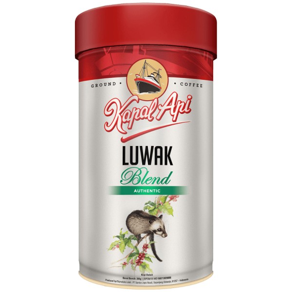 Authentic Kopi Kapal Api - Luwak Blend Ground Coffee 200gr