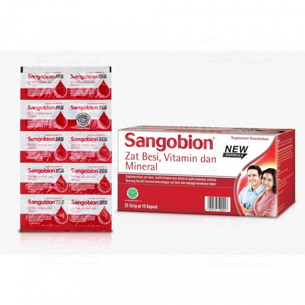 10 Strips x Sangobion Capsules Vitamin & Minerals for Anemia Treatment / Lack of Iron
