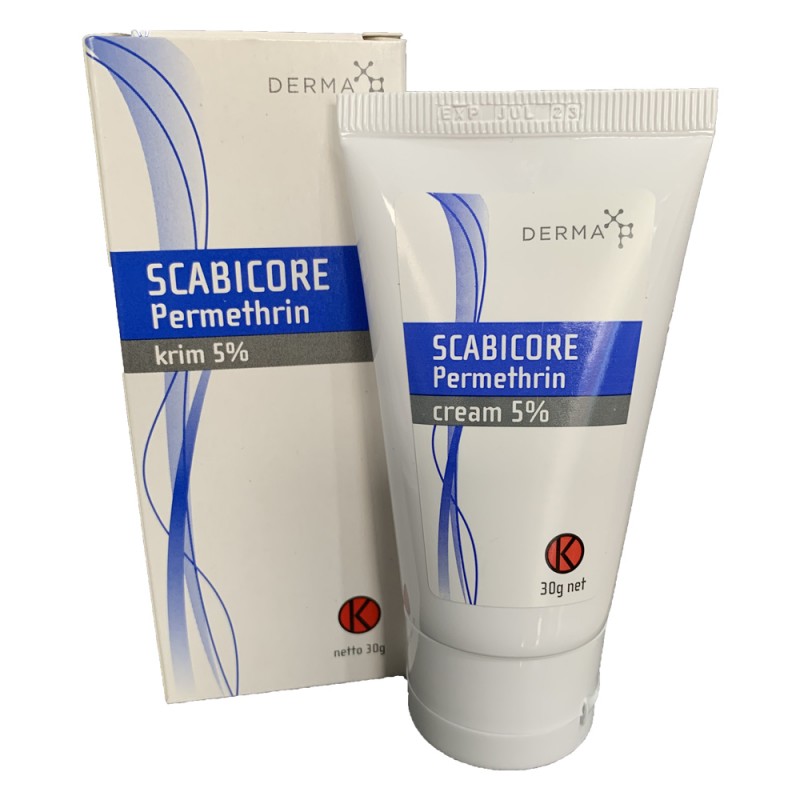 Scabicore Permethrin Cream 5% For Scabies Mites And Lice | Ithcy Skin Treatment