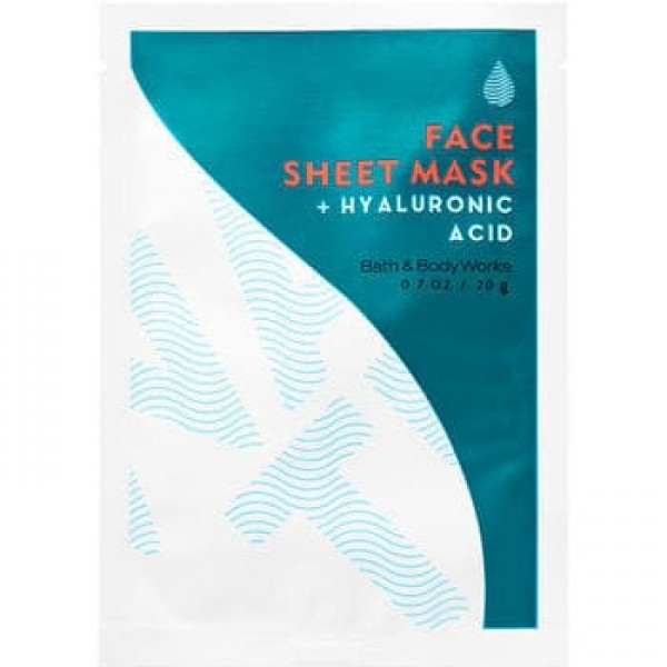 Bath & Body Works WATER Hyaluronic Acid Face Sheet Mask 0.7 oz / 20 g